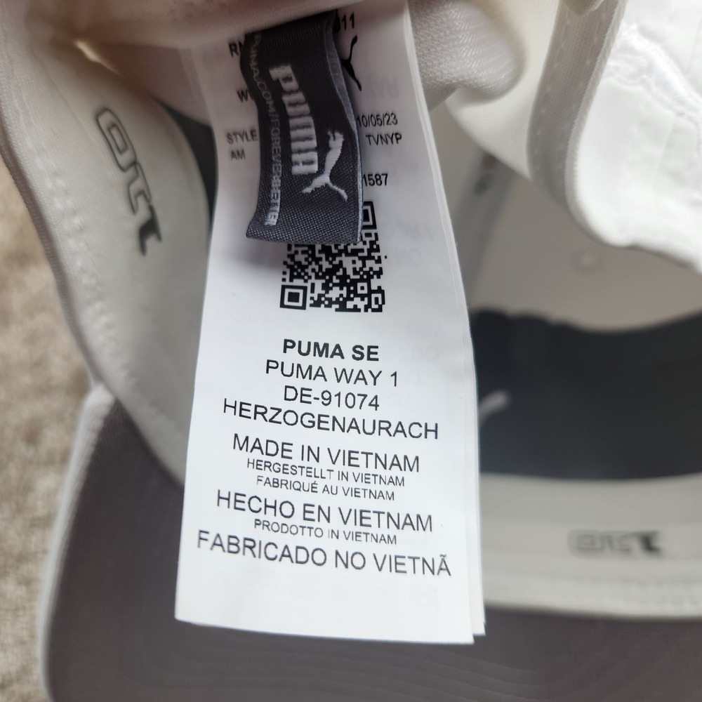 Puma Arnold Palmer P Cap White Glow Ash Gray Golf Hat 024518 01 NEW Snapback - Picture 5 of 5